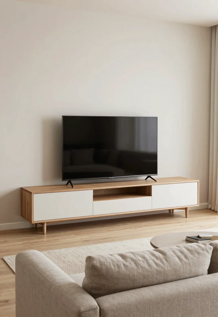 17 Furniture Design Ideas for Living Room TV Units - 15. Compact Designs for Small Spaces 1