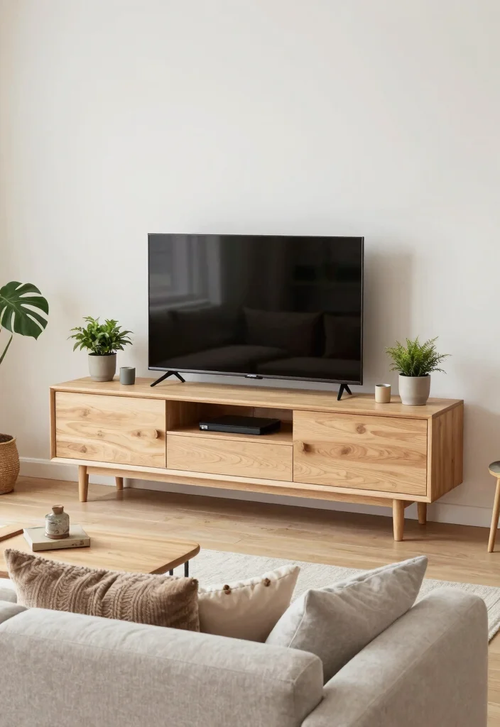 17 Furniture Design Ideas for Living Room TV Units - 8. Scandinavian Simplicity 1