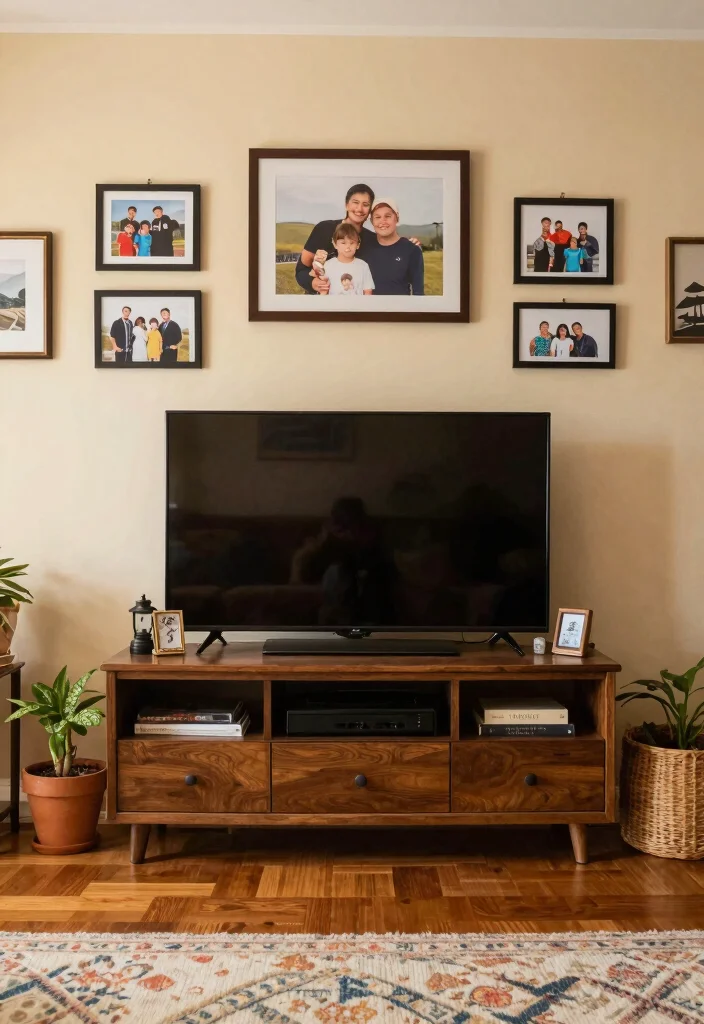 17 Furniture Placement Ideas in Living Room with TV - 17. Personal Touches 1