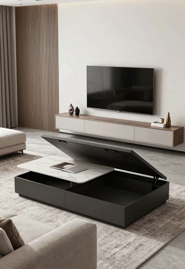17 Furniture Placement Ideas in Living Room with TV - 4. Multi-Functional Furniture 1