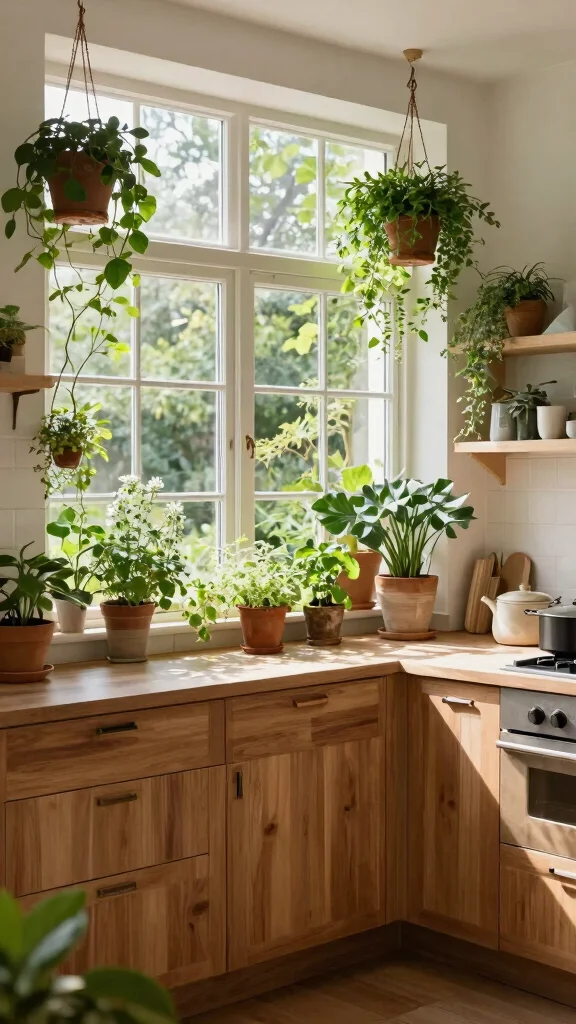 17 IKEA Kitchen Design Ideas: Budget-Friendly Modern Kitchens - 11. Biophilic Design 1