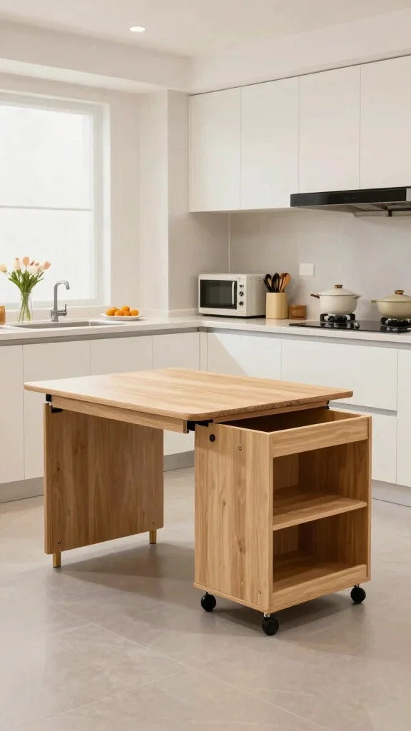17 IKEA Kitchen Design Ideas: Budget-Friendly Modern Kitchens - 13. Multi-Functional Furniture 1