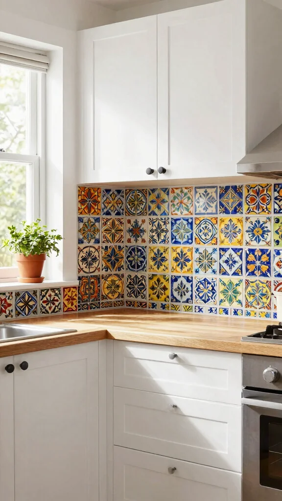 17 IKEA Kitchen Design Ideas: Budget-Friendly Modern Kitchens - 7. Colorful Backsplashes 1