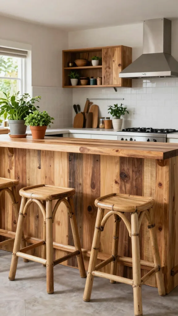 17 Kitchen Bar Design Ideas: Create a Stylish Breakfast Nook - 10. Sustainable Style 1