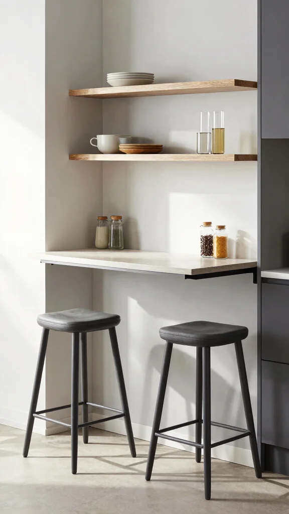 17 Kitchen Bar Design Ideas: Create a Stylish Breakfast Nook - 11. Compact and Functional 1