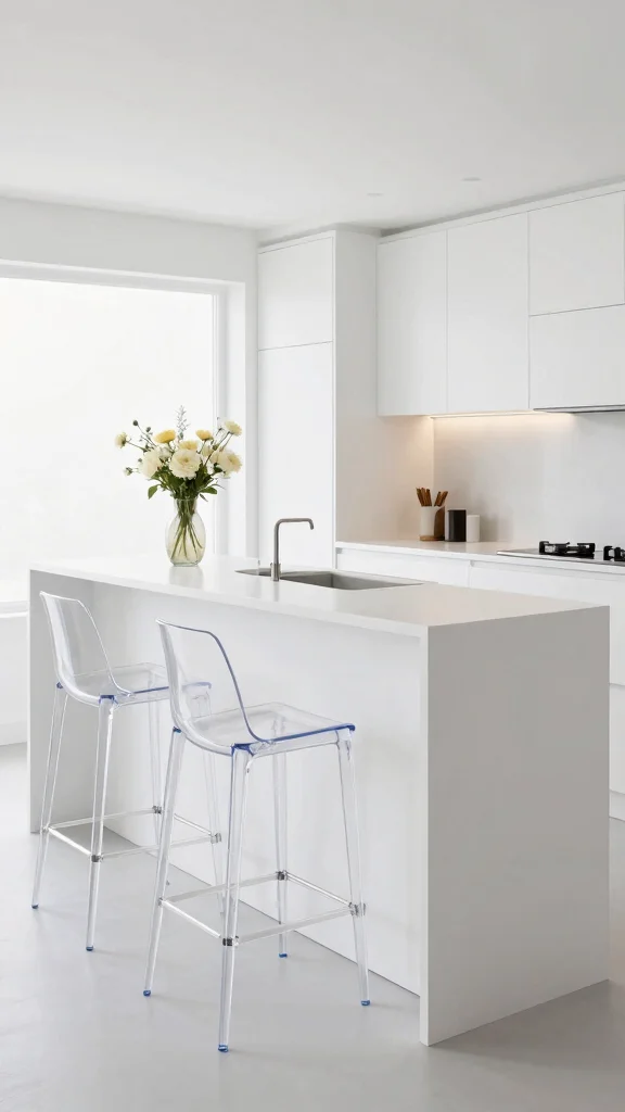 17 Kitchen Bar Design Ideas: Create a Stylish Breakfast Nook - 6. Modern White and Bright 1