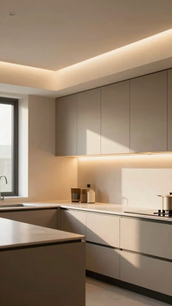 17 Kitchen False Ceiling Design Ideas: Modern Overhead Styles - 14. Soft Edge Lighting 1