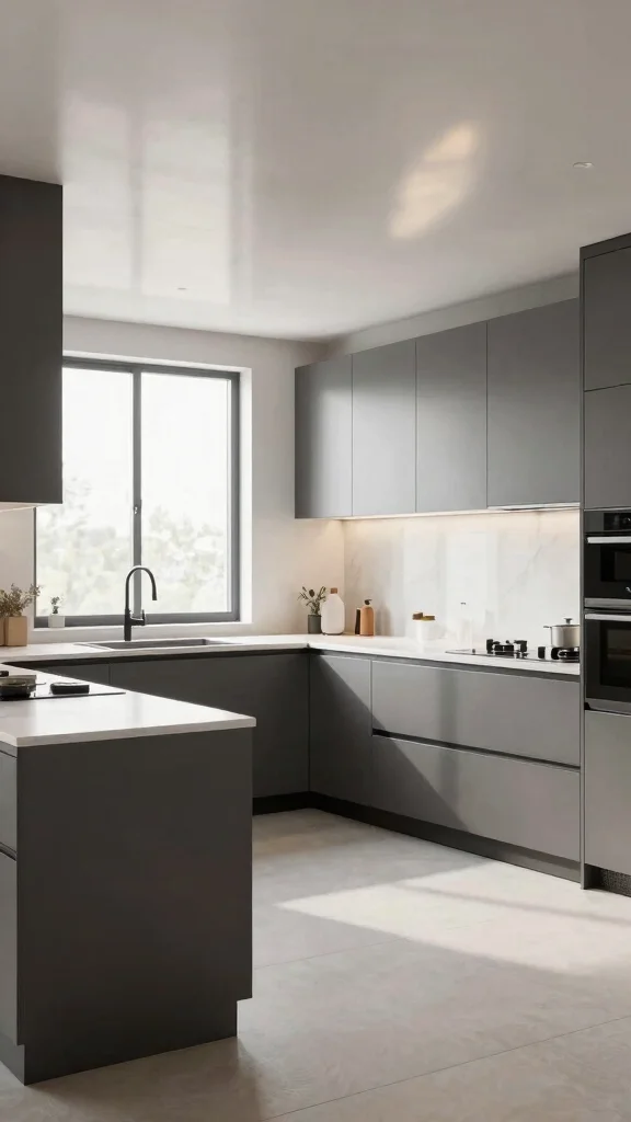 17 Kitchen False Ceiling Design Ideas: Modern Overhead Styles - 4. Glossy Finish Glam 1