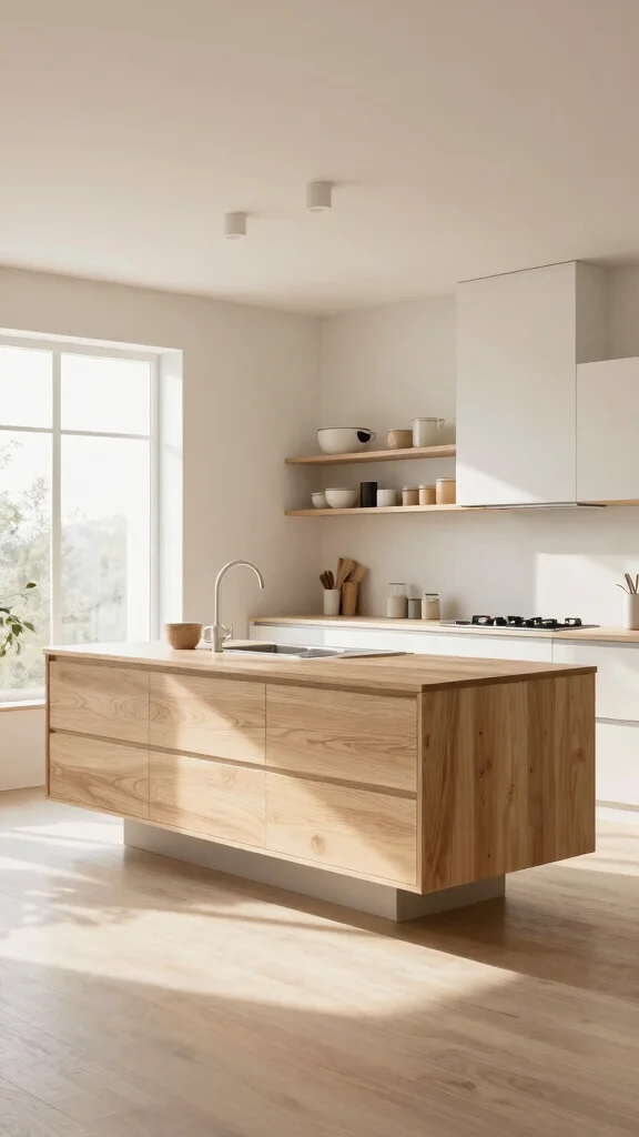 17 Kitchen Island Design Ideas: Center Your Style & Functionality - 2. Minimalist Floating Island 1