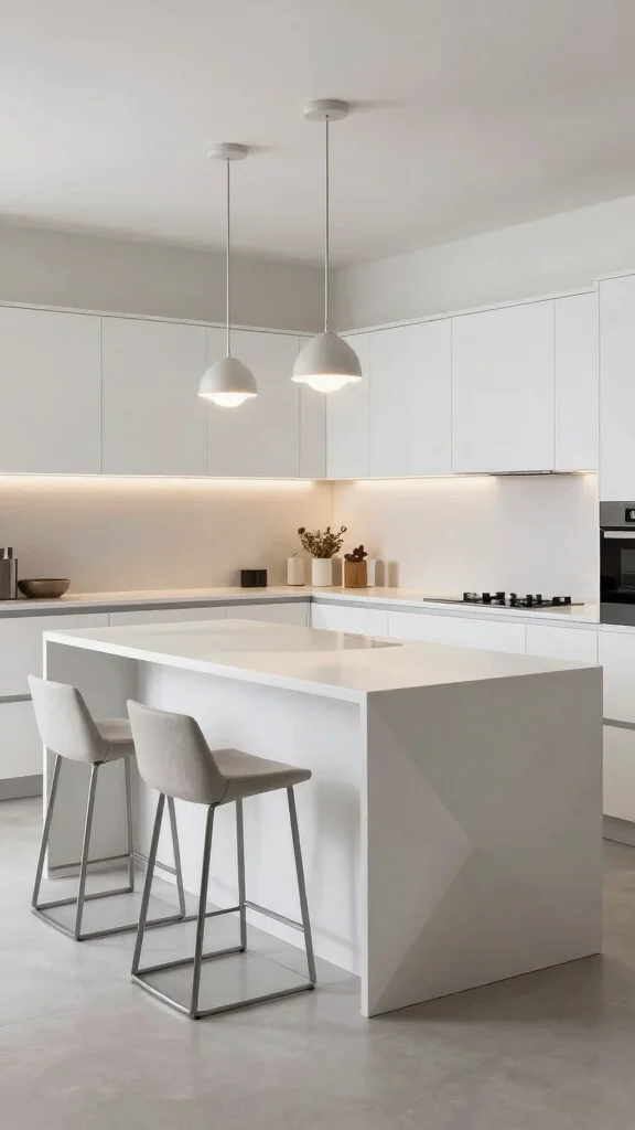 17 Kitchen Island Design Ideas: Center Your Style & Functionality - 7. Clean Lines with Geometric Shapes 1