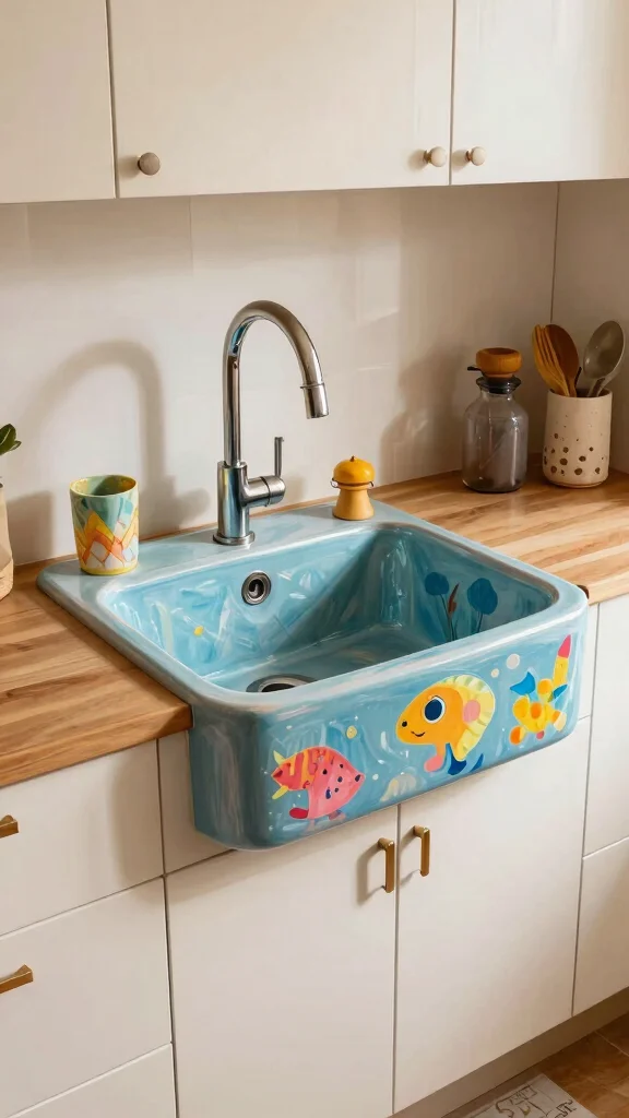 17 Kitchen Sink Design Ideas: Functional & Beautiful Options - 13. Artistic Sinks 1