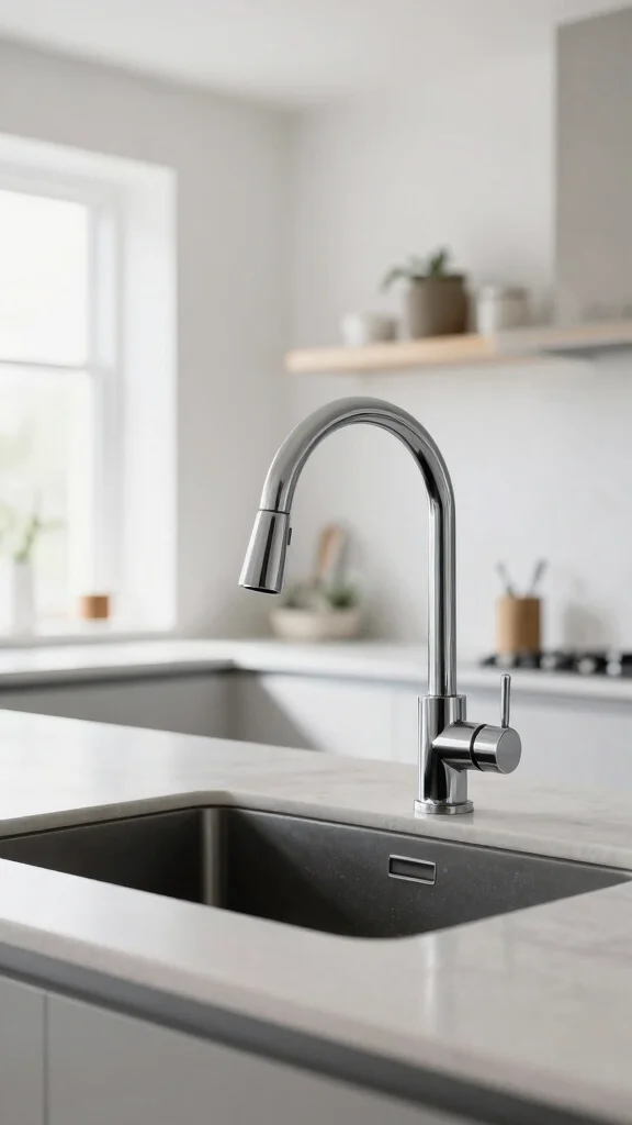 17 Kitchen Sink Design Ideas: Functional & Beautiful Options - 14. Statement Faucets 1