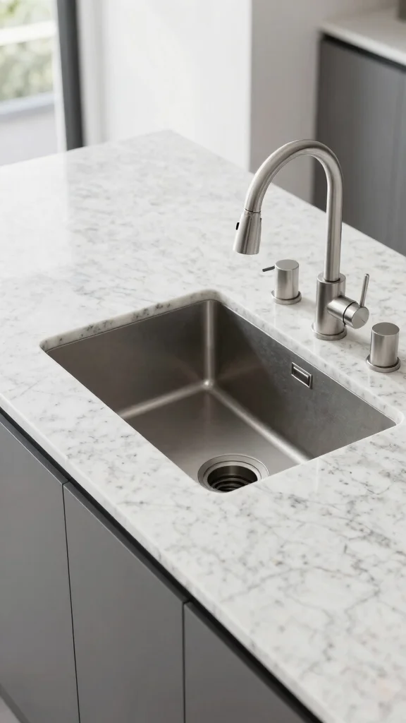17 Kitchen Sink Design Ideas: Functional & Beautiful Options - 15. Undermount Sinks for Sleek Design 1