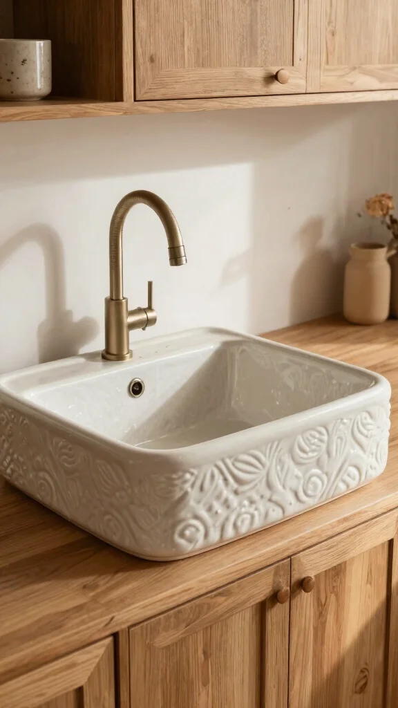 17 Kitchen Sink Design Ideas: Functional & Beautiful Options - 17. Charming Handcrafted Sinks 1
