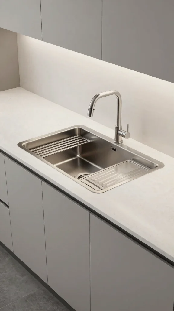 17 Kitchen Sink Design Ideas: Functional & Beautiful Options - 2. Modern Minimalism 1