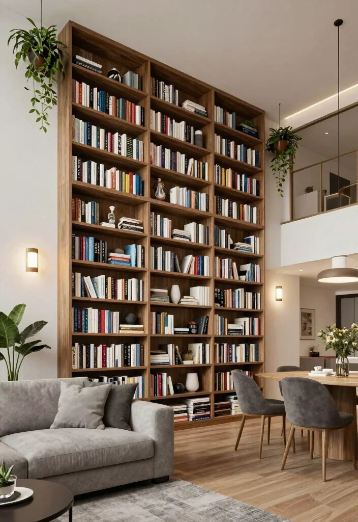 17 Living Room Dining Room Combo Layout and Furniture Placement Ideas - 15. Smart Use of Vertical Space 1