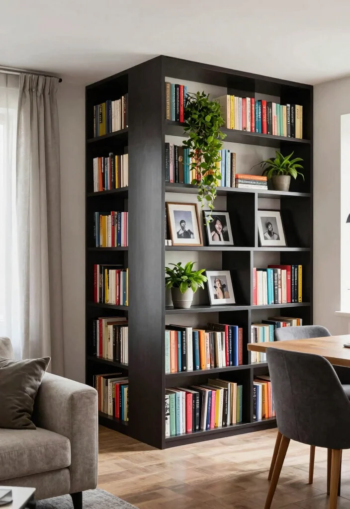 17 Living Room Dining Room Combo Layout and Furniture Placement Ideas - 5. Artistic Dividers for Functionality 1