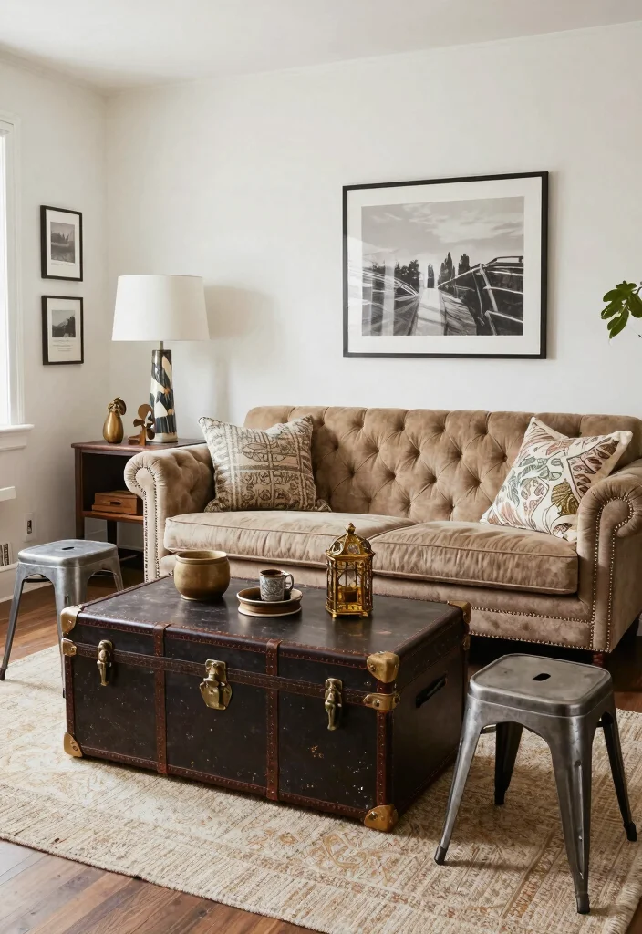 17 Mix and Match Living Room Furniture Ideas for a Stylish Look - 14. Unexpected Pairings 1