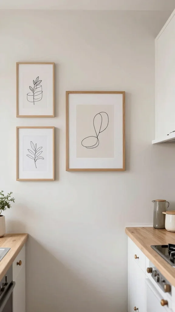 17 Scandinavian Kitchen Design Ideas: Simple, Light, and Beautiful - 13. Wall Art and Decor 1