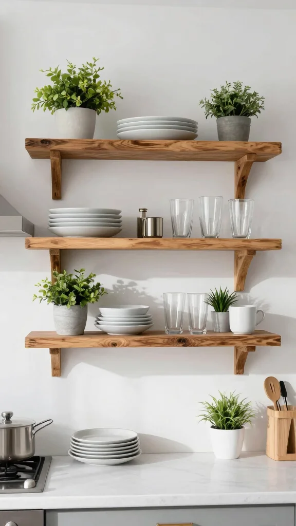 17 Scandinavian Kitchen Design Ideas: Simple, Light, and Beautiful - 2. Open Shelving Ideas 1