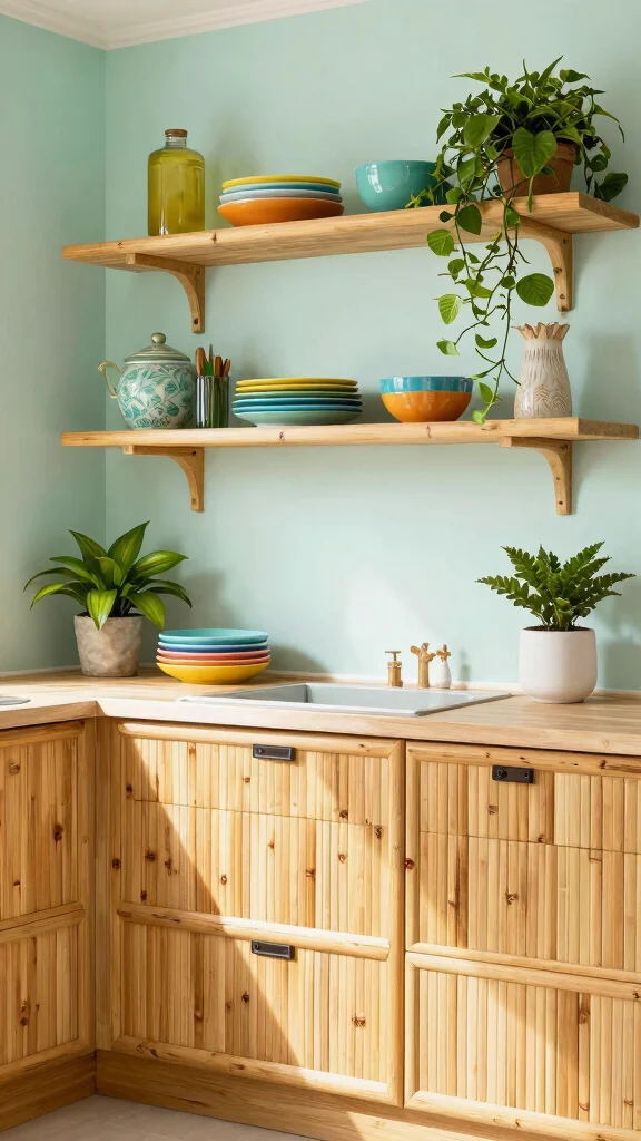 17 Tropical Kitchen Design Ideas: Exotic and Vibrant Spaces - 1. Bamboo Cabinetry 1