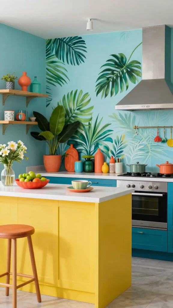 17 Tropical Kitchen Design Ideas: Exotic and Vibrant Spaces - 5. Tropical Color Palette 1