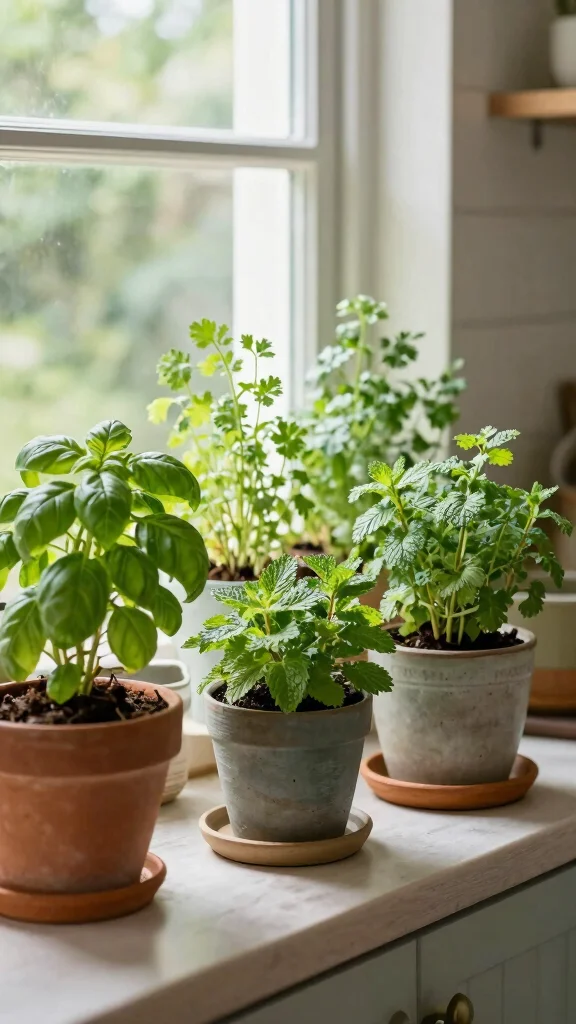 17 Tropical Kitchen Design Ideas: Exotic and Vibrant Spaces - 8. Indoor Herb Garden 1