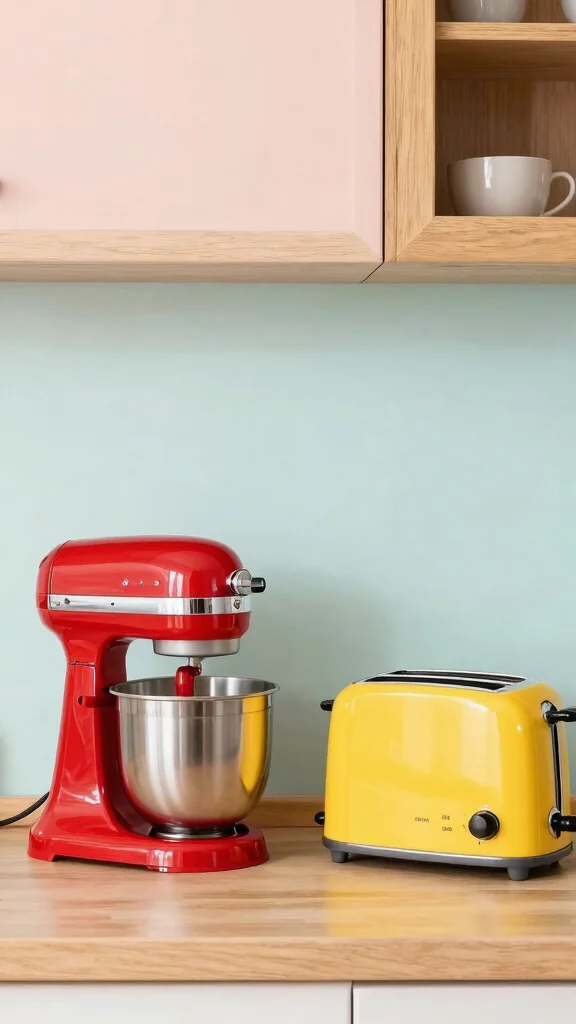 17 Tropical Kitchen Design Ideas: Exotic and Vibrant Spaces - 9. Colorful Kitchen Appliances 1