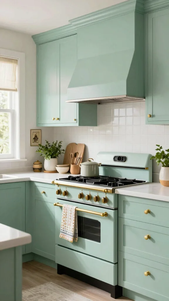 18 Classic Kitchen Design Ideas: Timeless Elegance for Every Home - 3. Vintage-Inspired Colors: Bring Back the Past 1
