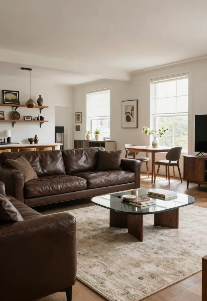 18 Dark Brown Furniture Living Room Decor and Interior Design Ideas - 10. Open Floor Concepts 1