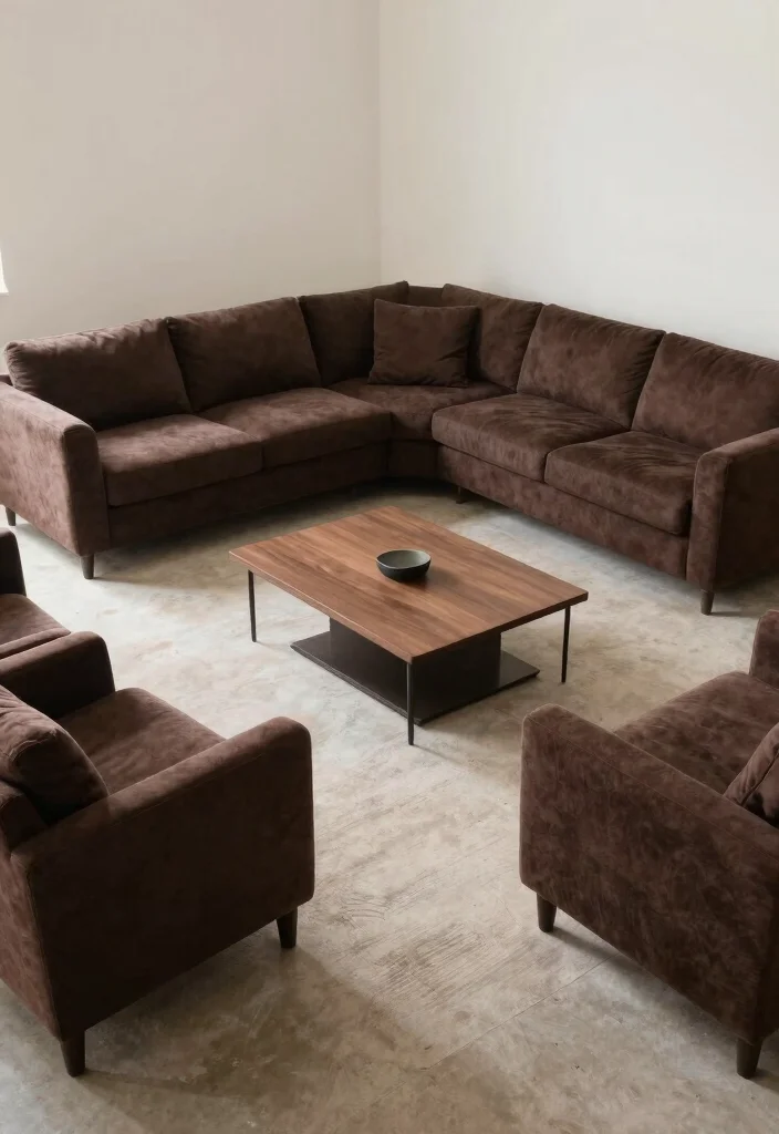 18 Dark Brown Furniture Living Room Decor and Interior Design Ideas - 12. Functional Furniture Layout 1