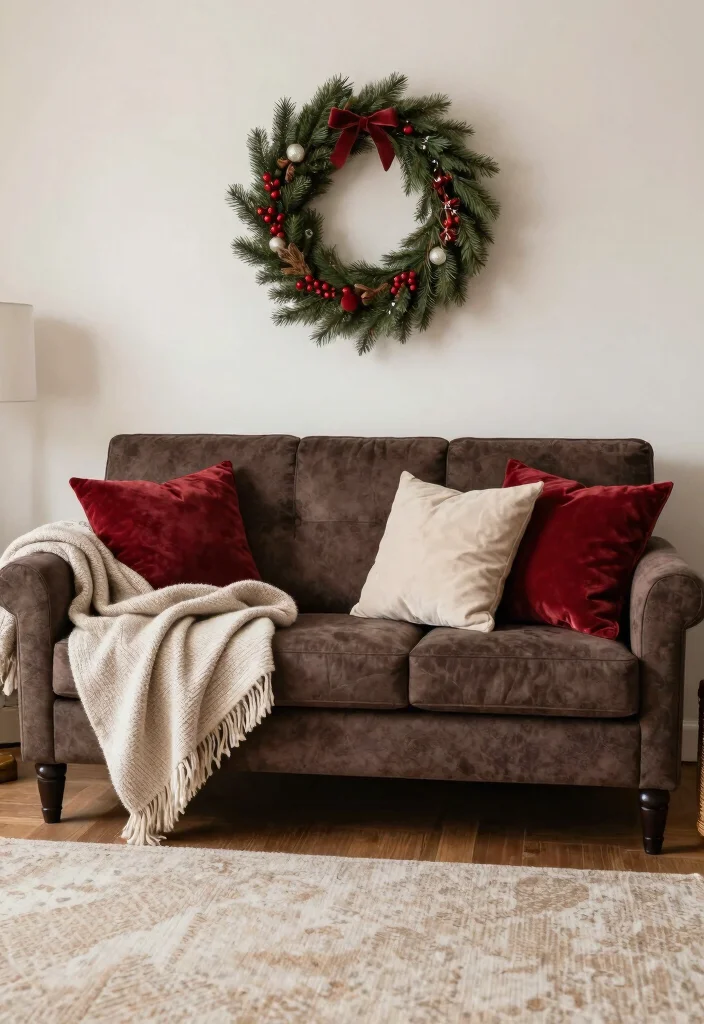 18 Dark Brown Furniture Living Room Decor and Interior Design Ideas - 15. Seasonal Decor Swaps 1