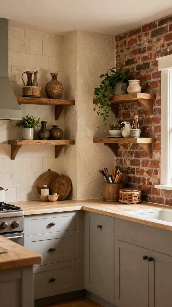 18 Farmhouse Kitchen Design Ideas: Create a Warm Country Aesthetic - 10. Textured Wall Treatments 1