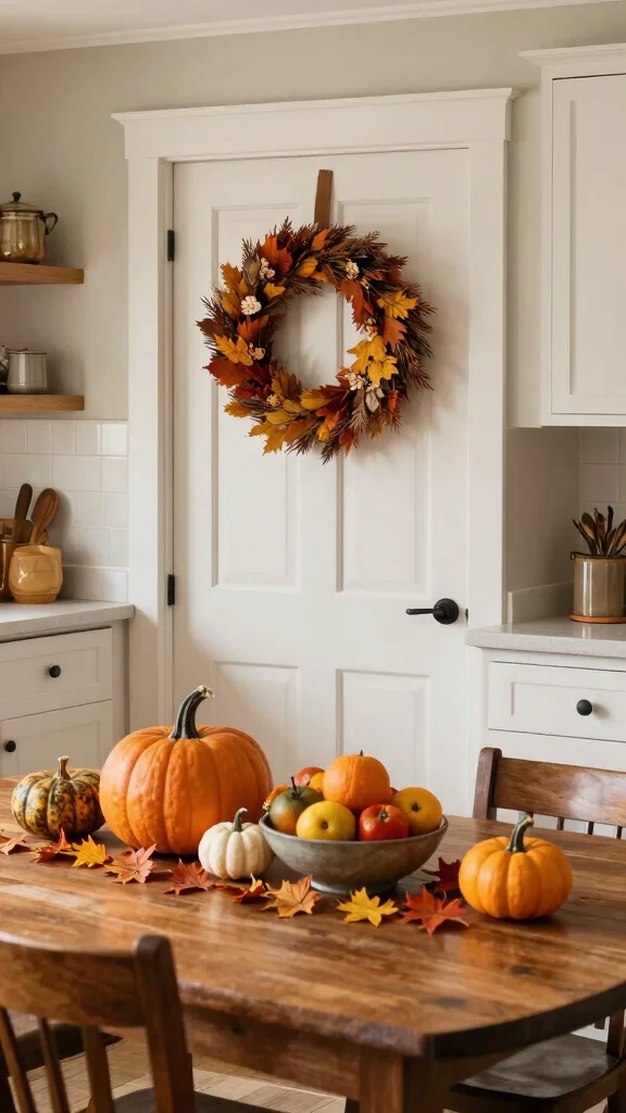 18 Farmhouse Kitchen Design Ideas: Create a Warm Country Aesthetic - 17. Seasonal Decor Flare 1