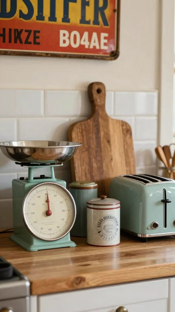 18 Farmhouse Kitchen Design Ideas: Create a Warm Country Aesthetic - 2. Vintage Kitchen Accessories 1