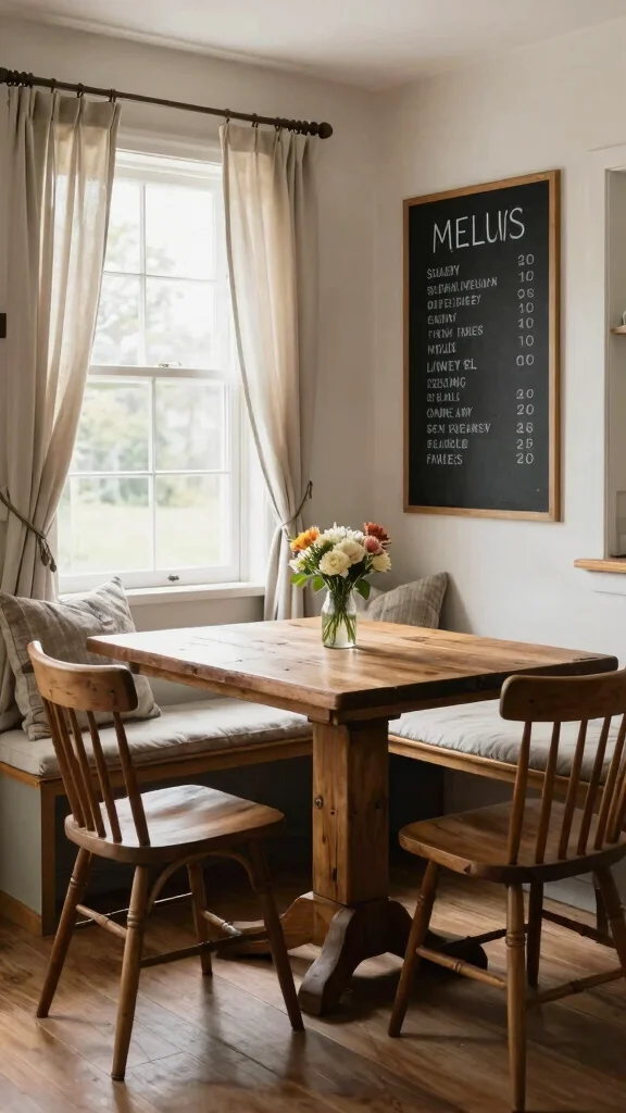 18 Farmhouse Kitchen Design Ideas: Create a Warm Country Aesthetic - 3. Cozy Breakfast Nook 1