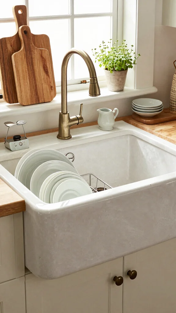 18 Farmhouse Kitchen Design Ideas: Create a Warm Country Aesthetic - 4. Farmhouse Sink for Functionality 1