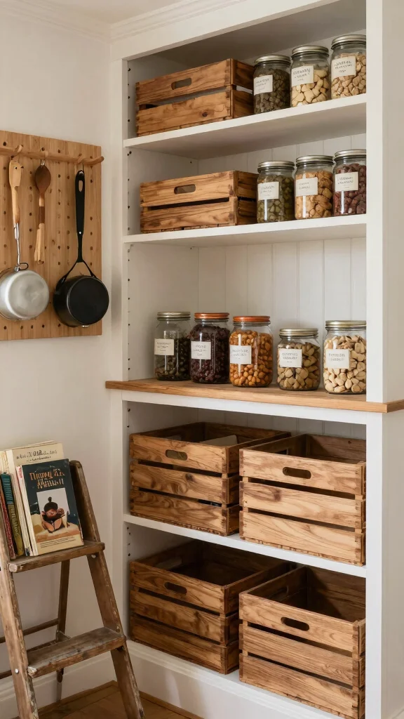 18 Farmhouse Kitchen Design Ideas: Create a Warm Country Aesthetic - 9. Farmhouse Pantry Solutions 1