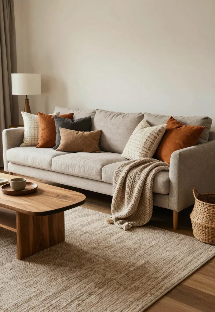 18 Furniture Layout Ideas for Long Living Rooms - 11. Layering Textures 1