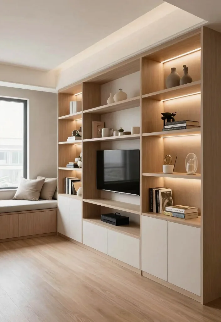 18 Furniture Layout Ideas for Long Living Rooms - 7. Incorporate Built-Ins 1