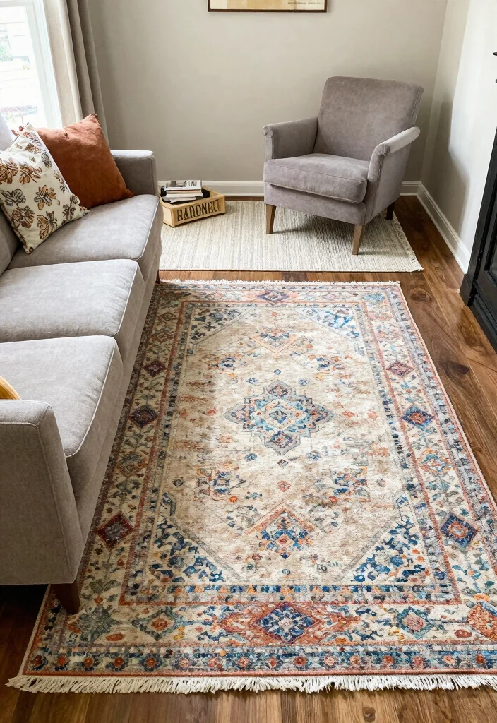 18 How to Set Up Living Room Furniture for Best Flow - 6. Zone Your Space with Rugs 1