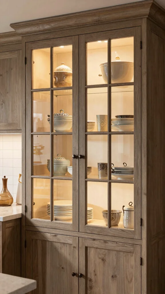 18 Kitchen Cabinet Design Ideas: Style, Storage & Organization - 11. Glass-Front Cabinets for Display 1