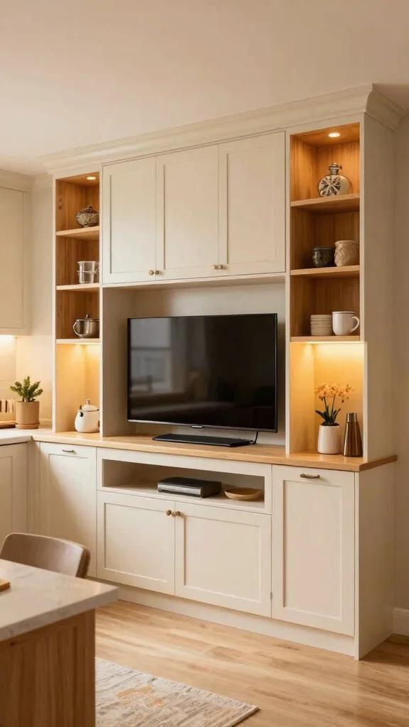 18 Kitchen Cabinet Design Ideas: Style, Storage & Organization - 14. Built-In Entertainment Cabinets 1