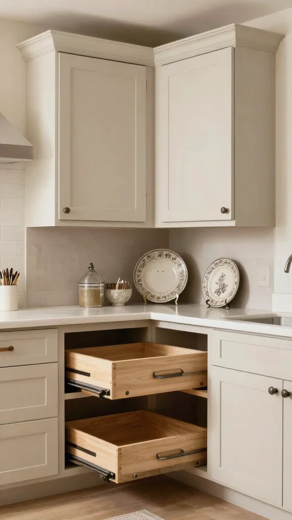 18 Kitchen Cabinet Design Ideas: Style, Storage & Organization - 15. Corner Cabinets for Efficient Use of Space 1