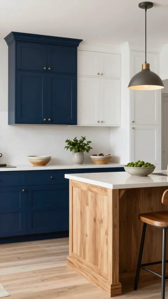 18 Kitchen Cabinet Design Ideas: Style, Storage & Organization - 5. Two-Tone Cabinet Designs 1