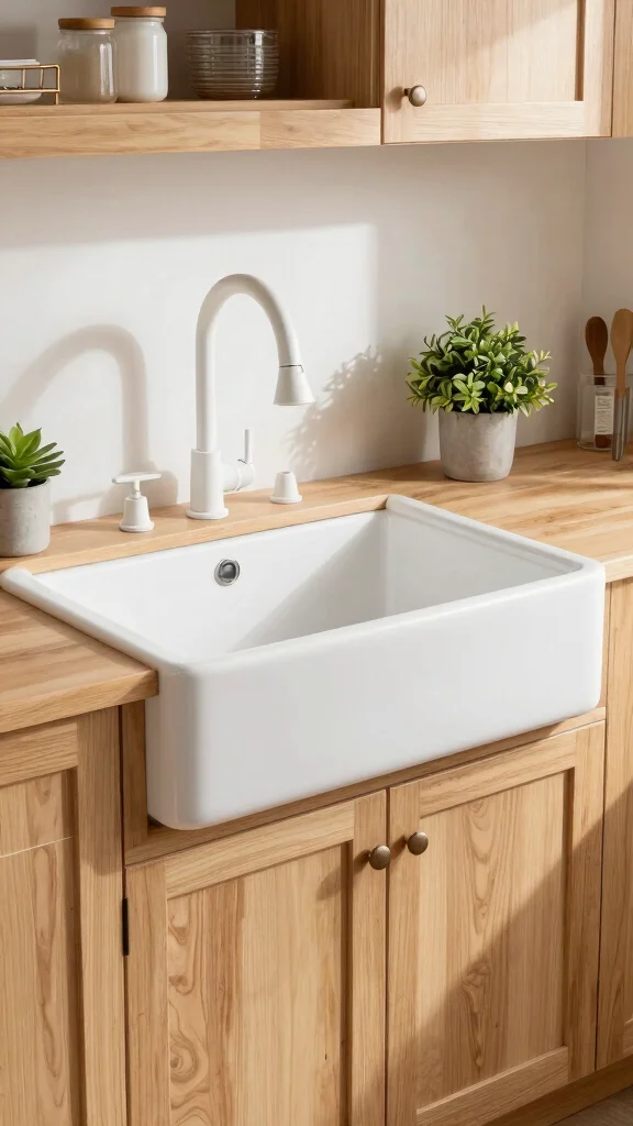 18 Kitchen Cabinet Design Ideas: Style, Storage & Organization - 8. Farmhouse Sink Integration 1