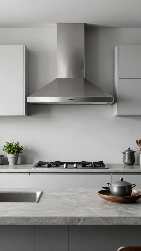 18 Kitchen Hood Design Ideas: Range Hoods That Make a Statement - 2. Minimalistic Metal Marvels 1