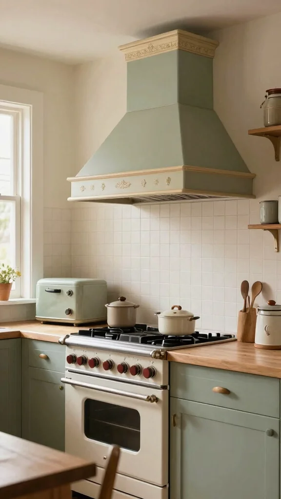 18 Kitchen Hood Design Ideas: Range Hoods That Make a Statement - 6. Vintage-Inspired Range Hoods 1