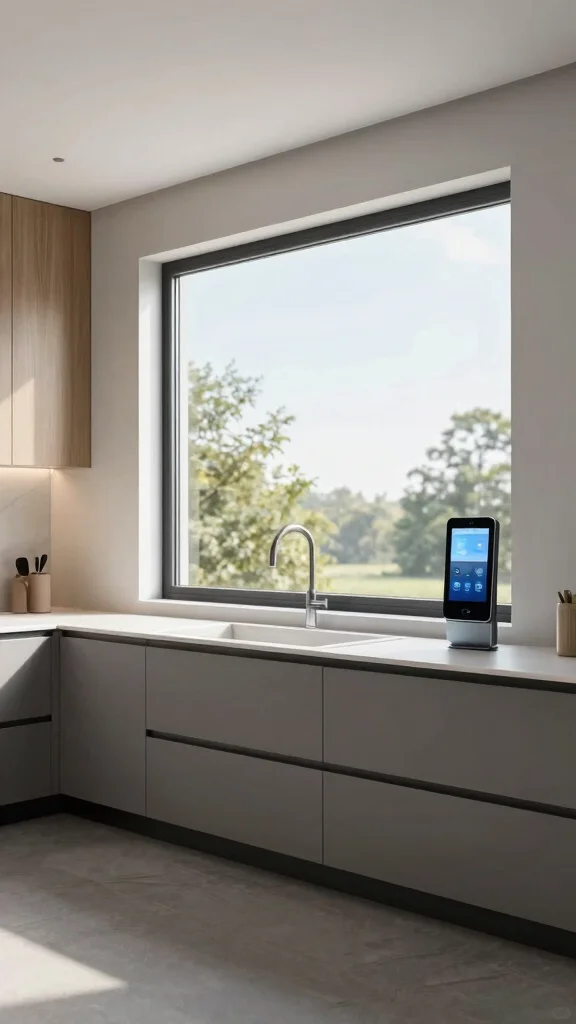 18 Kitchen Window Design Ideas: Natural Light & Style - 18. Smart Windows for the Future 1