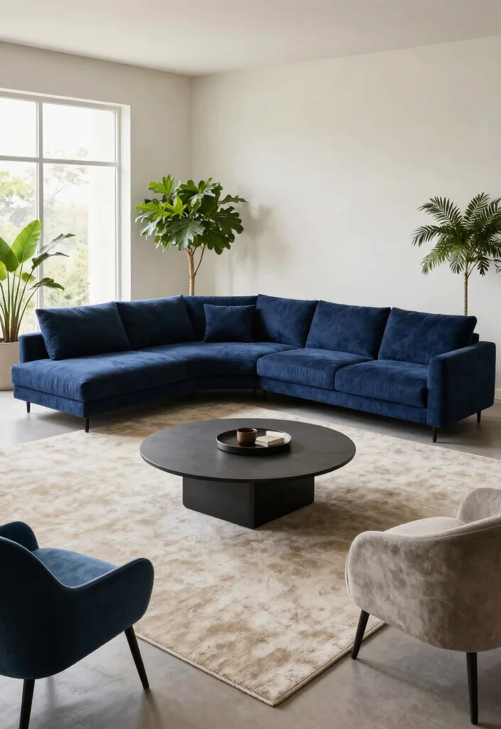18 L-Shape Couch Living Room Layout and Furniture Arrangement - 2. Floating Sofa: A Modern Touch 1